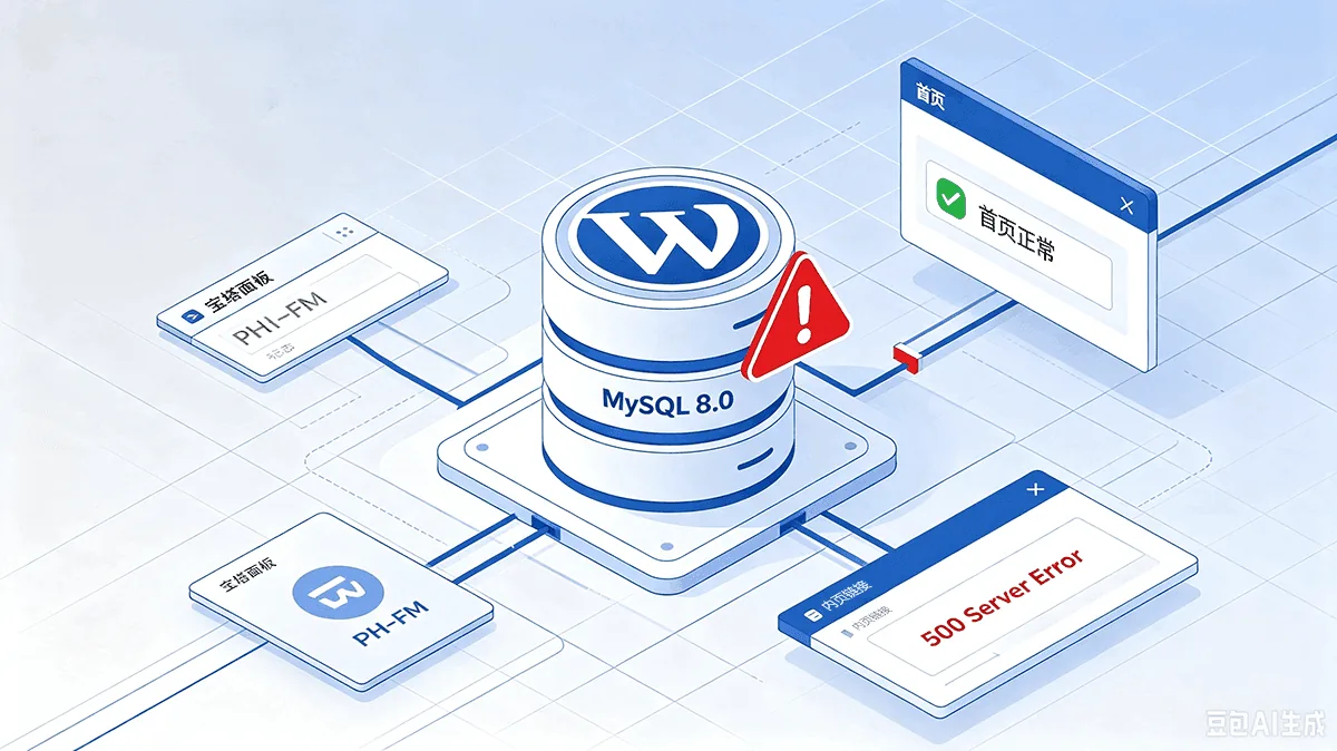 MySQL 从 5.x 升级到 8.0 后网站出现 Server Error 的解决方法